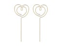 PartyDeco Topper Open Hart 2 stuks - Goud