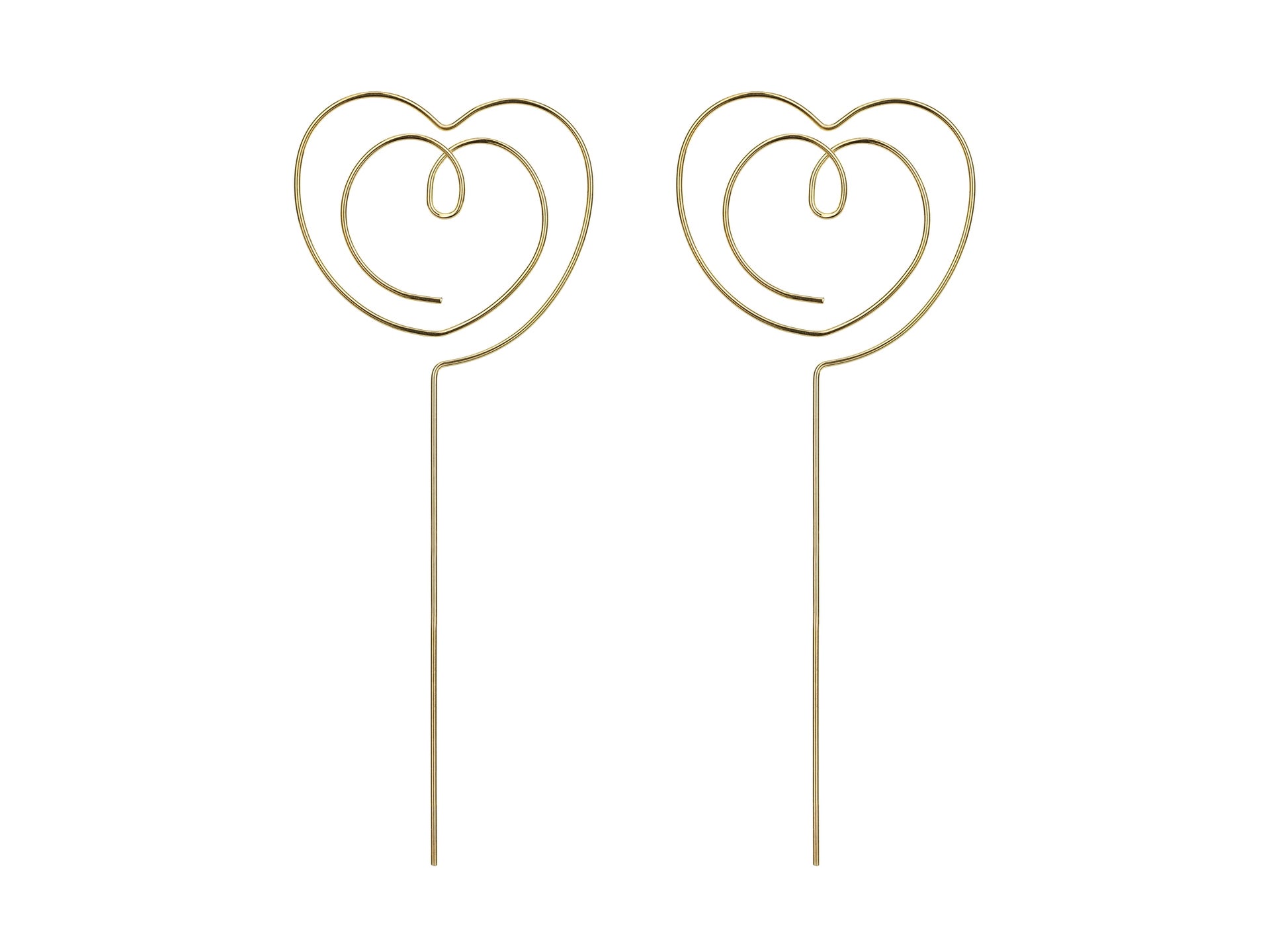 PartyDeco Topper Open Hart 2 stuks - Goud