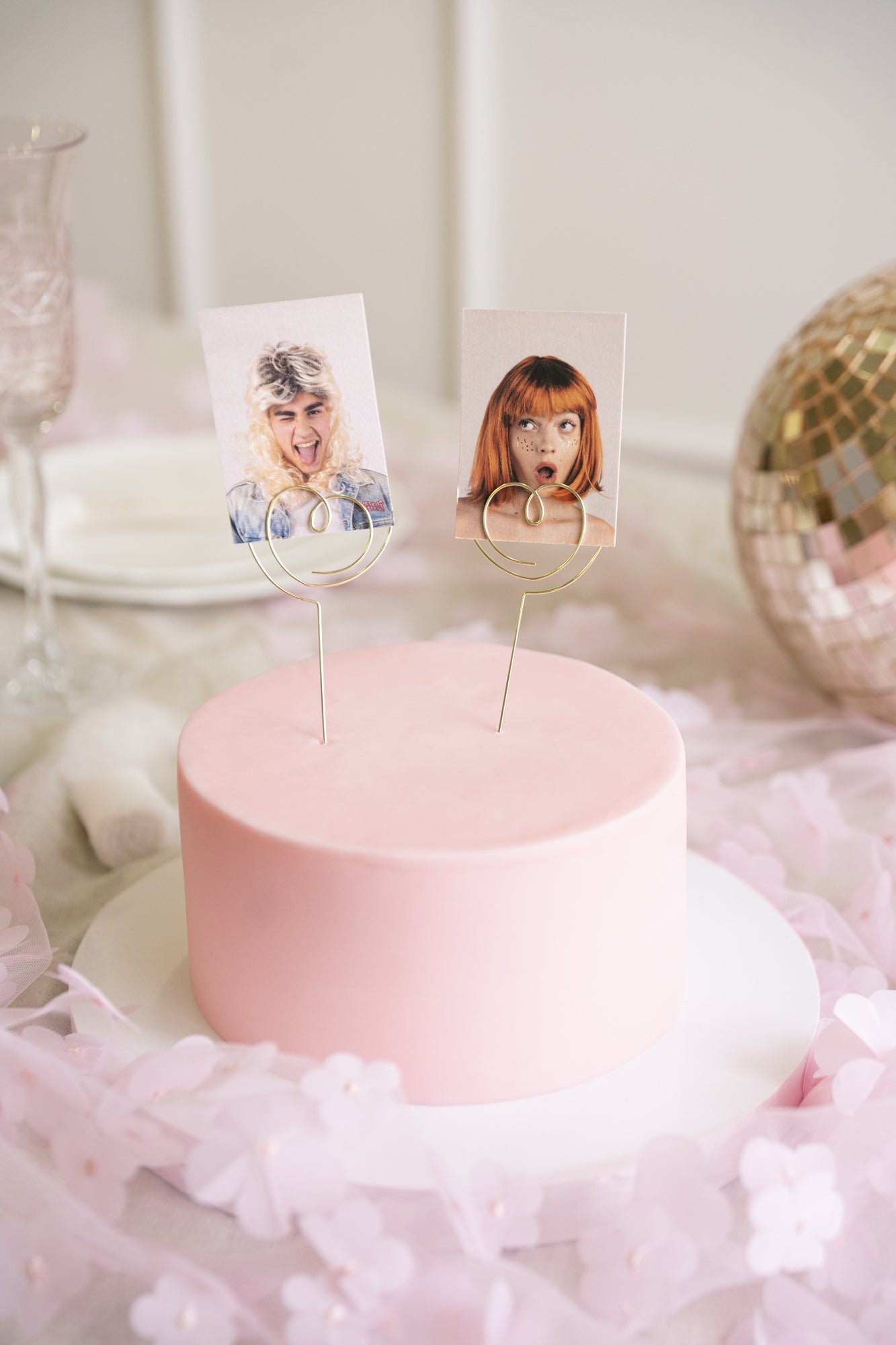 PartyDeco Topper Open Hart 2 stuks - Goud