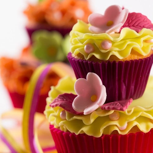 Cupcakes met bloemen