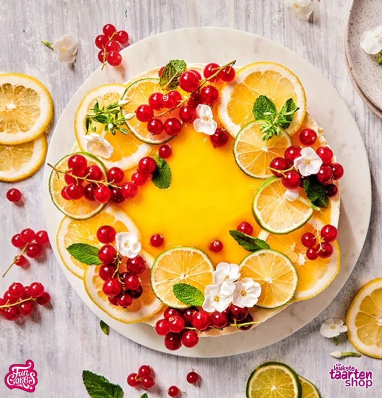 Citroentaart met fruit