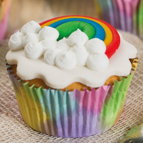 Regenboog cupcakes
