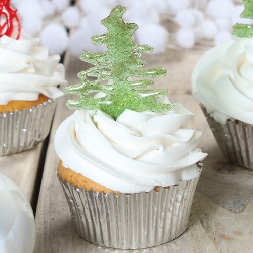 Isomalt Kerst cupcakes