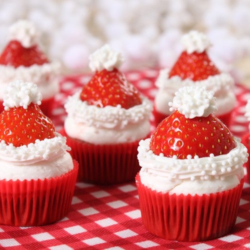 Kerstmuts cupcakes