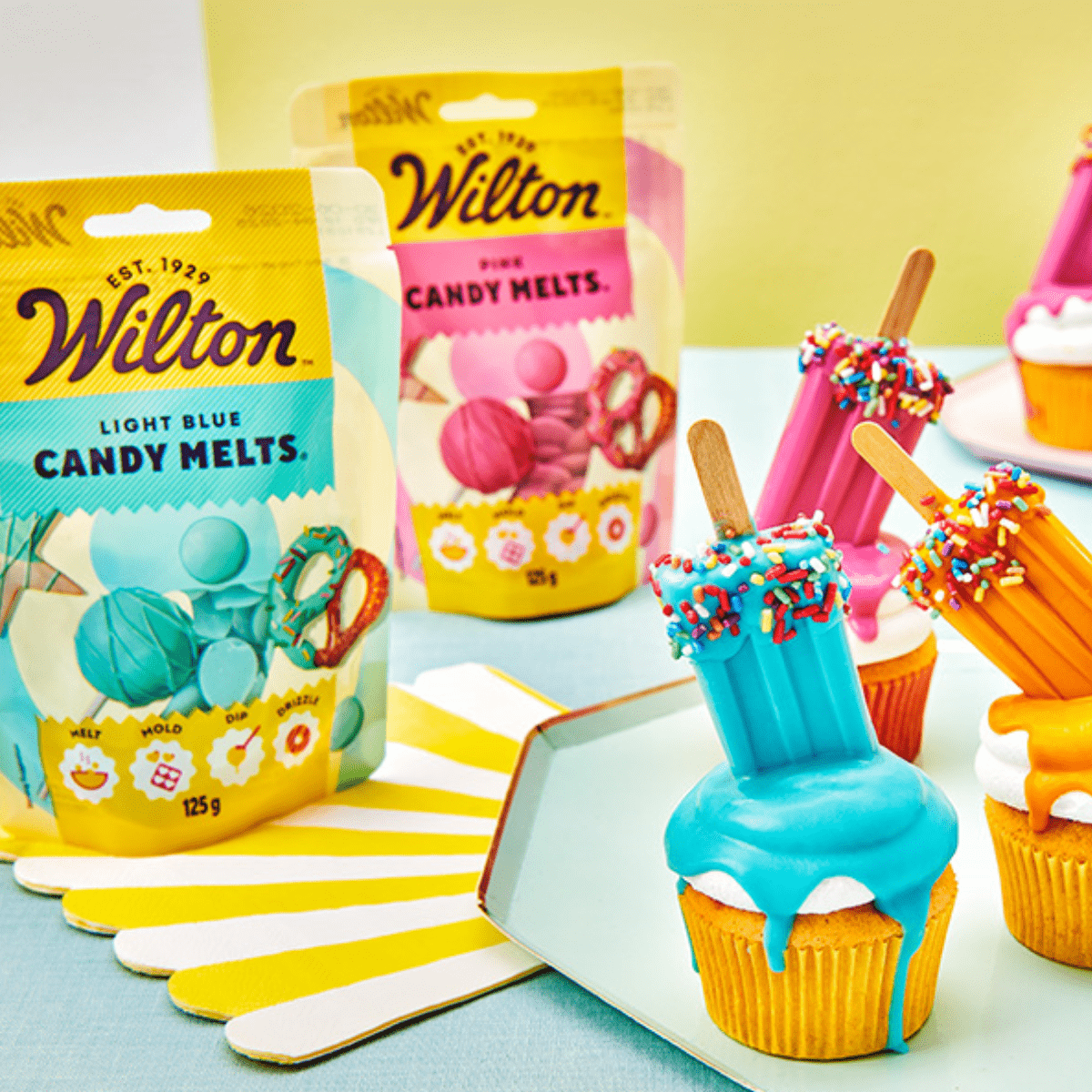 Cupcakes met Candy Melts ijsjes