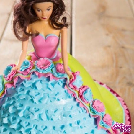 Kleurrijke Barbie Taart