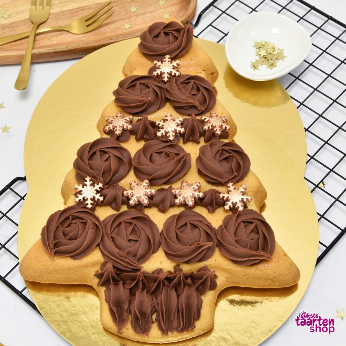 Vegan Kerstboomtaart