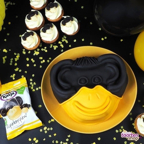 Apekop cupcakes / bananen cupcakes - Bakken met kinderen