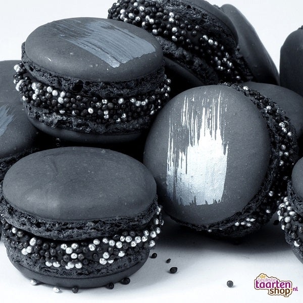 Zwarte macarons