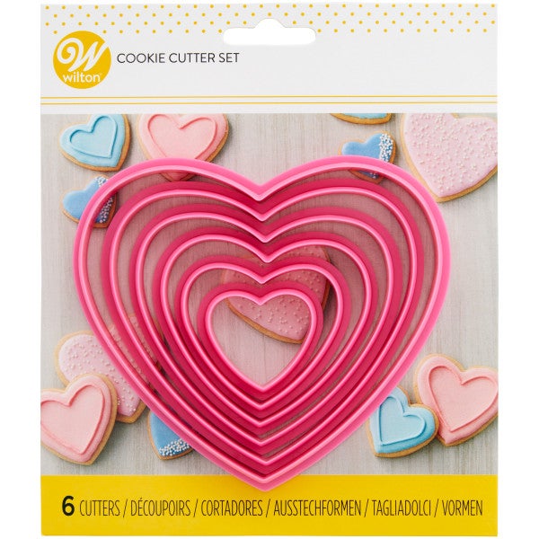 Wilton Koekjesuitsteker Nesting Hart set/6