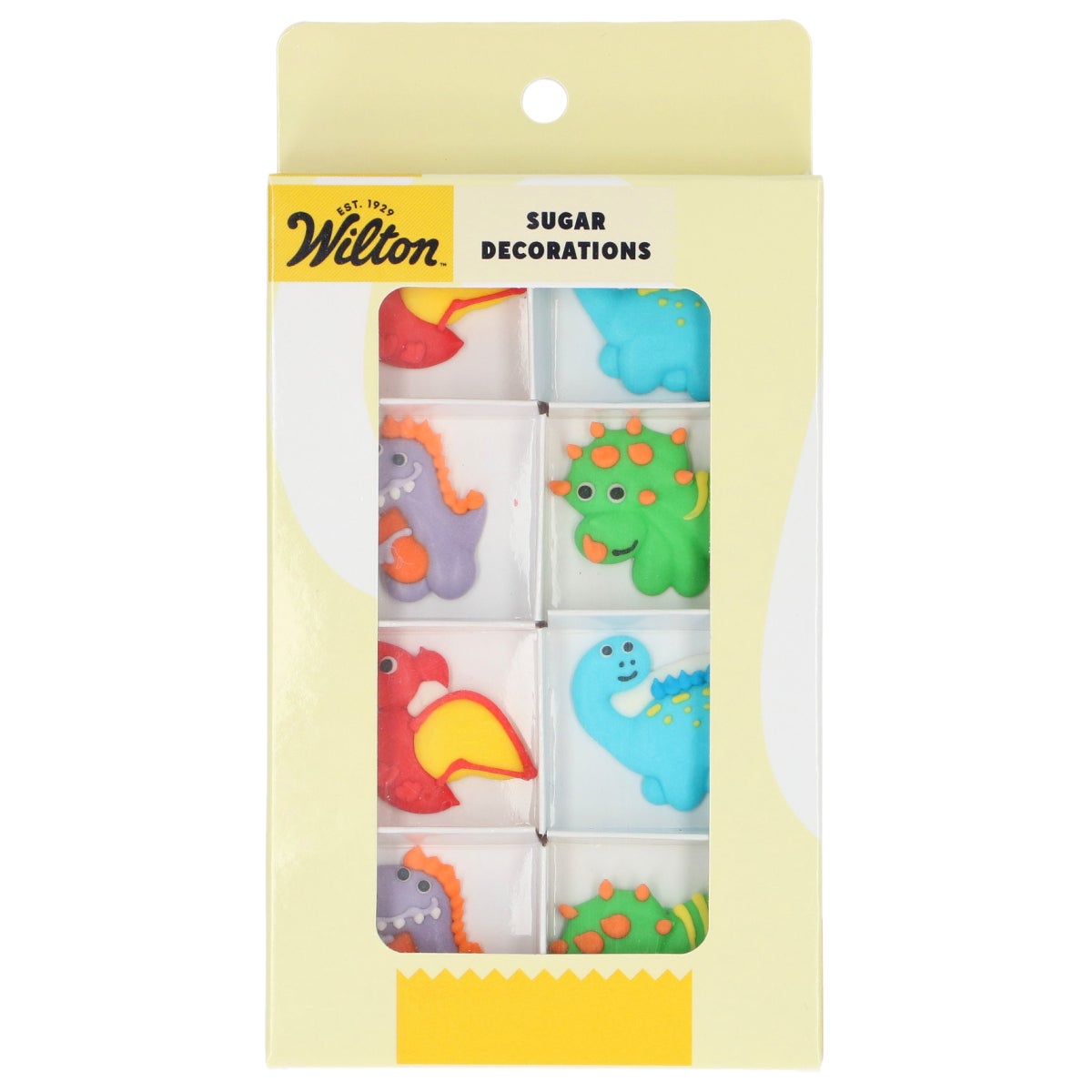 Wilton Suikerdecoraties Blije Dino's set/8