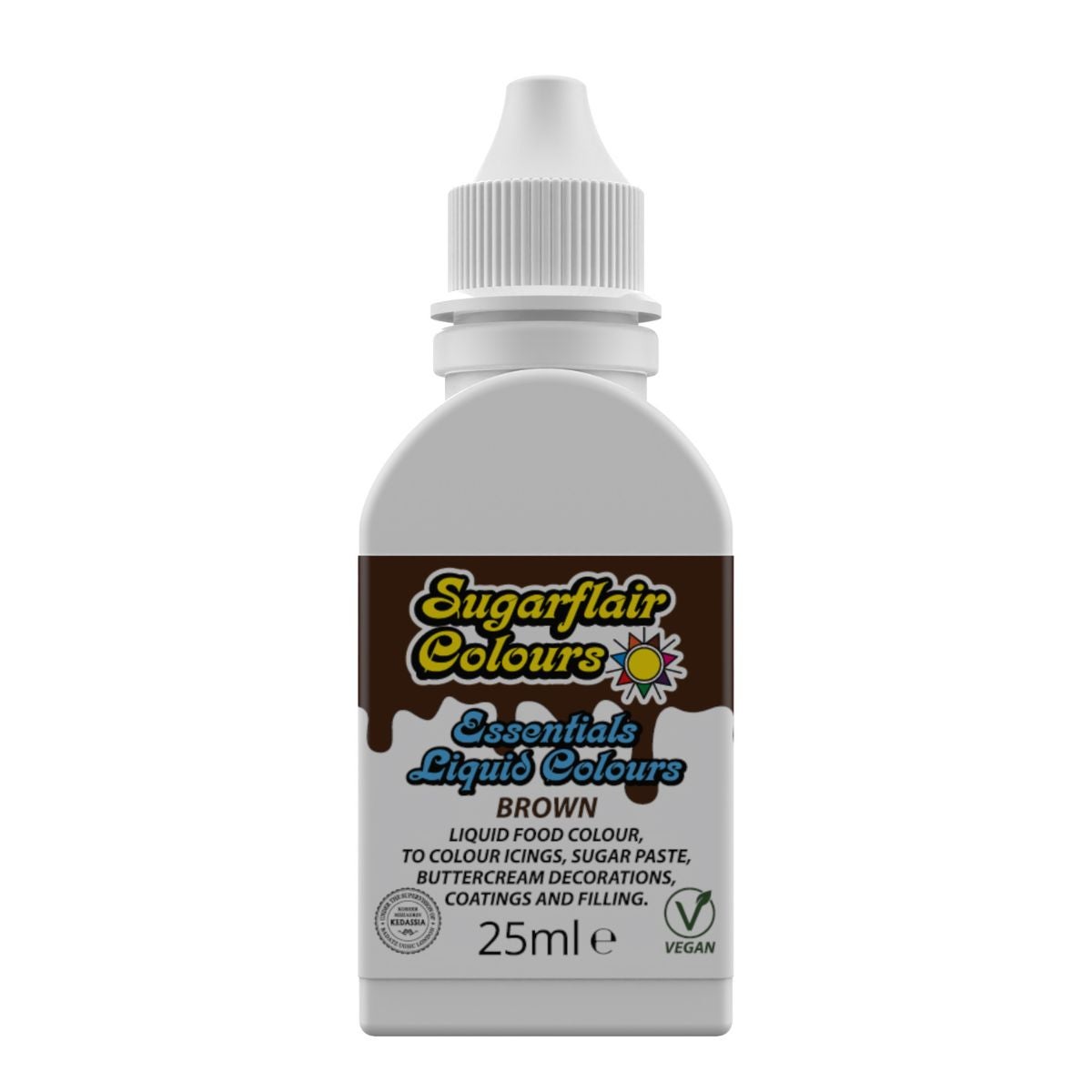 Sugarflair Liquid Colour Bruin 25ml