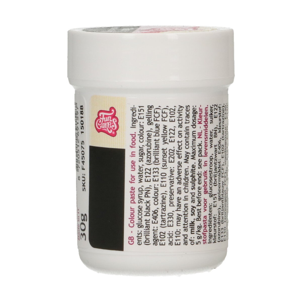 FunCakes Eetbare Kleurstof Pasta Zwart 30g