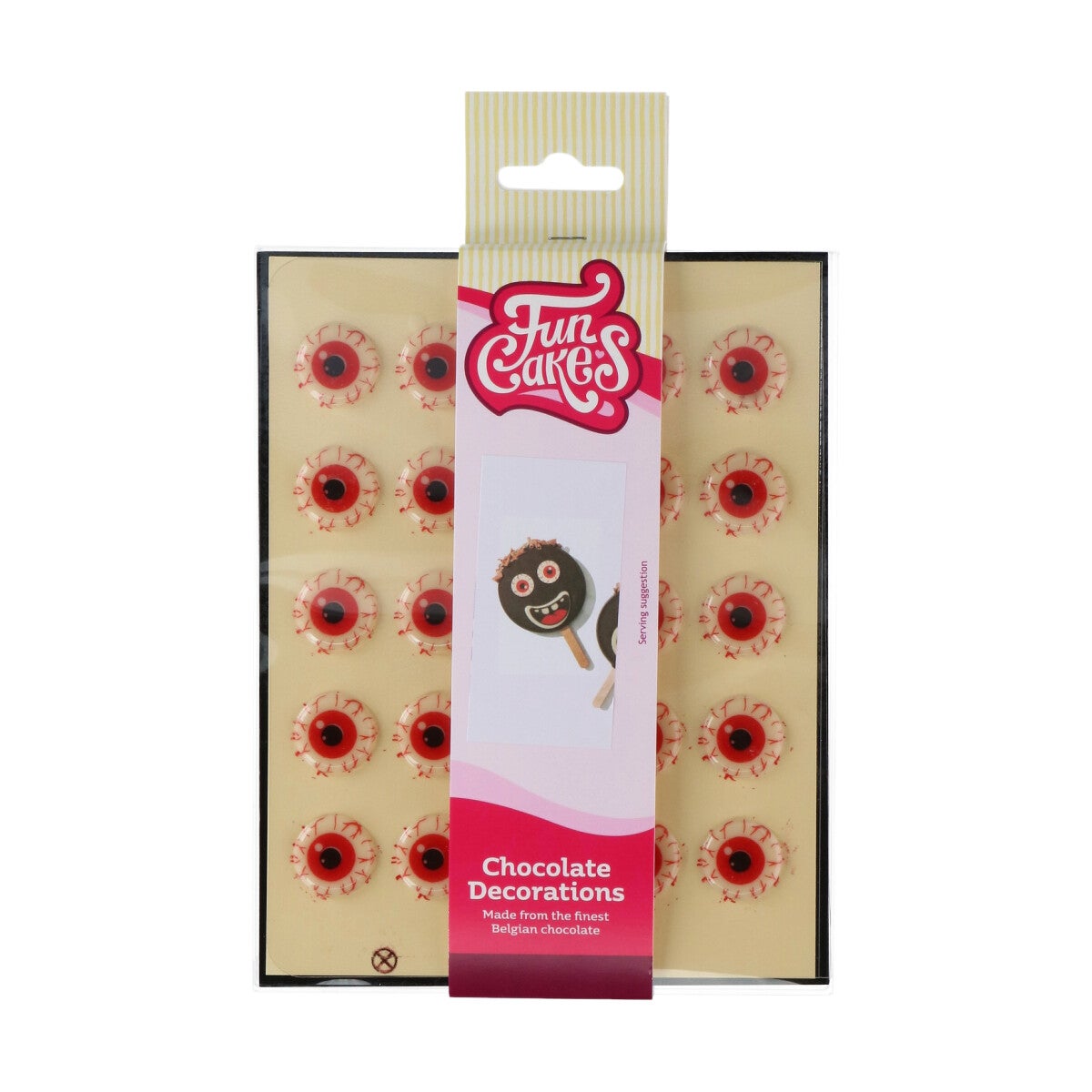 FunCakes Chocolade Decoratie Halve Oogbal set/25