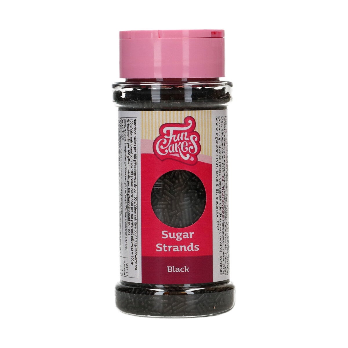 FunCakes Sugar Strands Zwart 80g