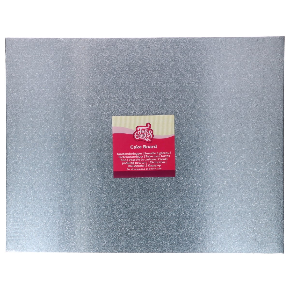 FunCakes Cake Board Rechthoek Zilver 45x35cm