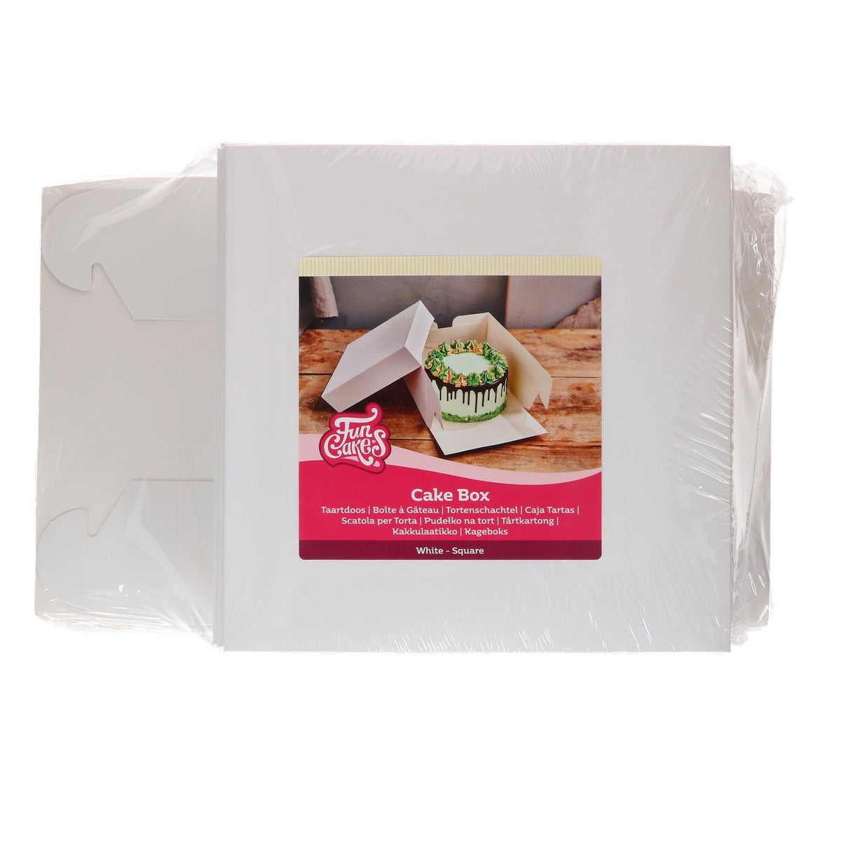 FunCakes Taartdoos Zwanenhals Wit 36x36x8 cm pk/25