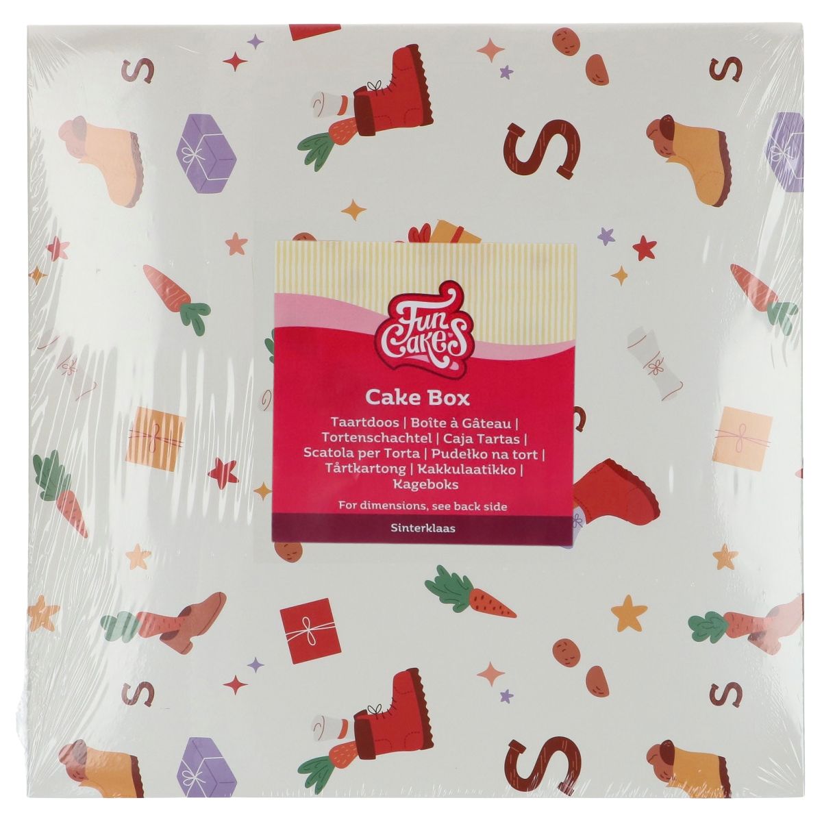 FunCakes Taartdoos Sinterklaas 25x25x15cm pk/1
