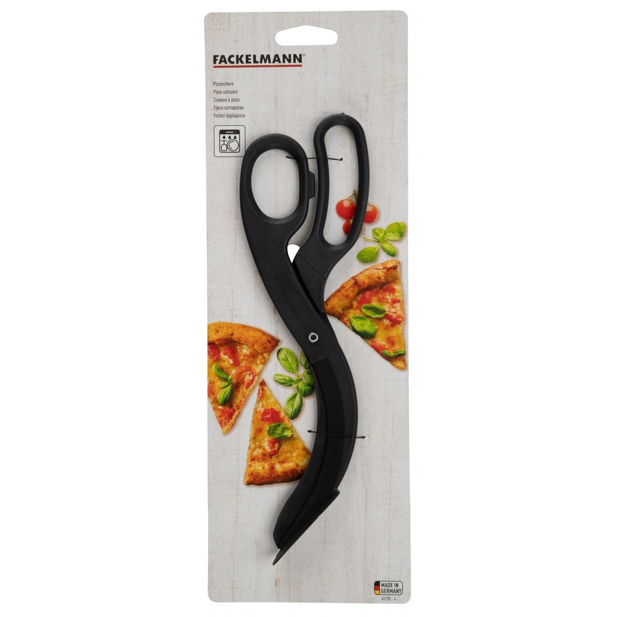 Fackelmann Pizza Schaar Zwart 25cm