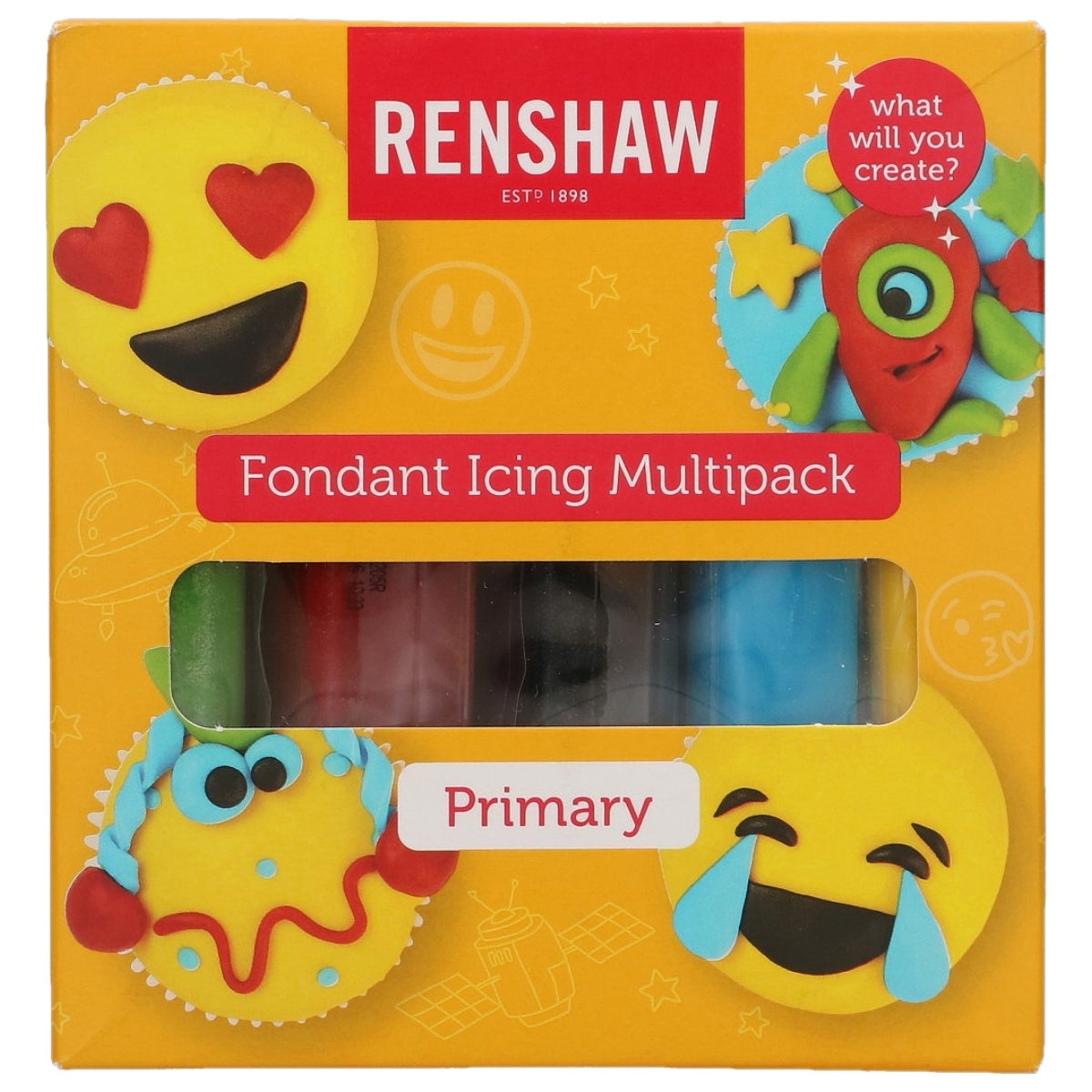 Renshaw Fondant Icing Multipack -Primary Colours-5x100g