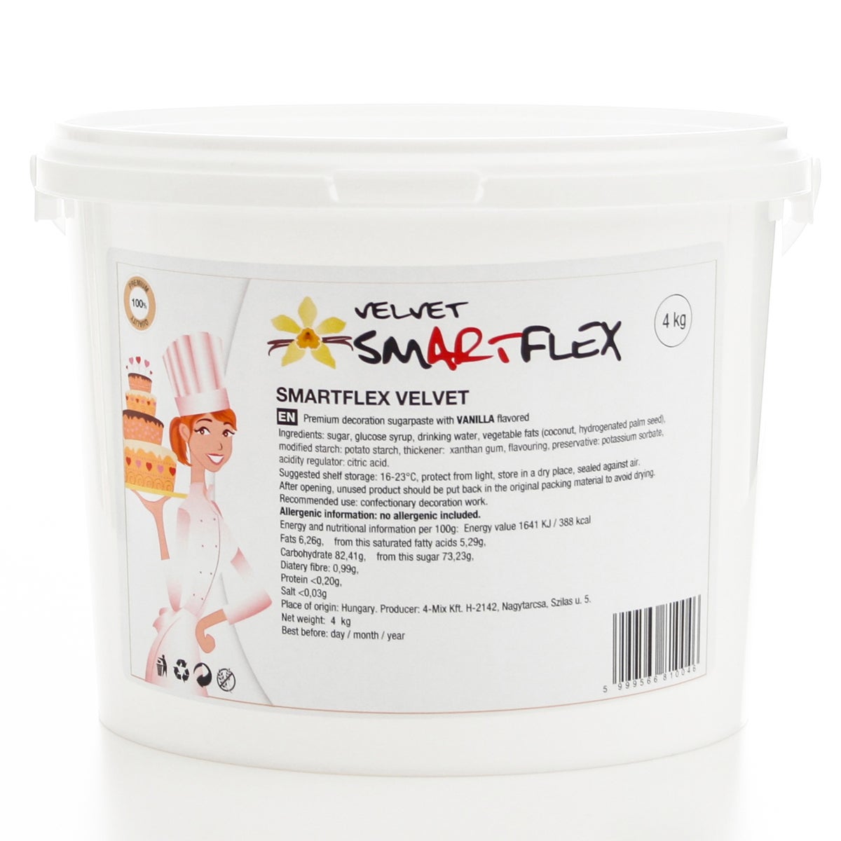 SmartFlex Fondant Wit Velvet Vanille 4kg