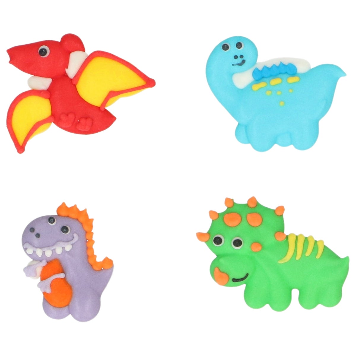 Wilton Suikerdecoraties Blije Dino's set/8