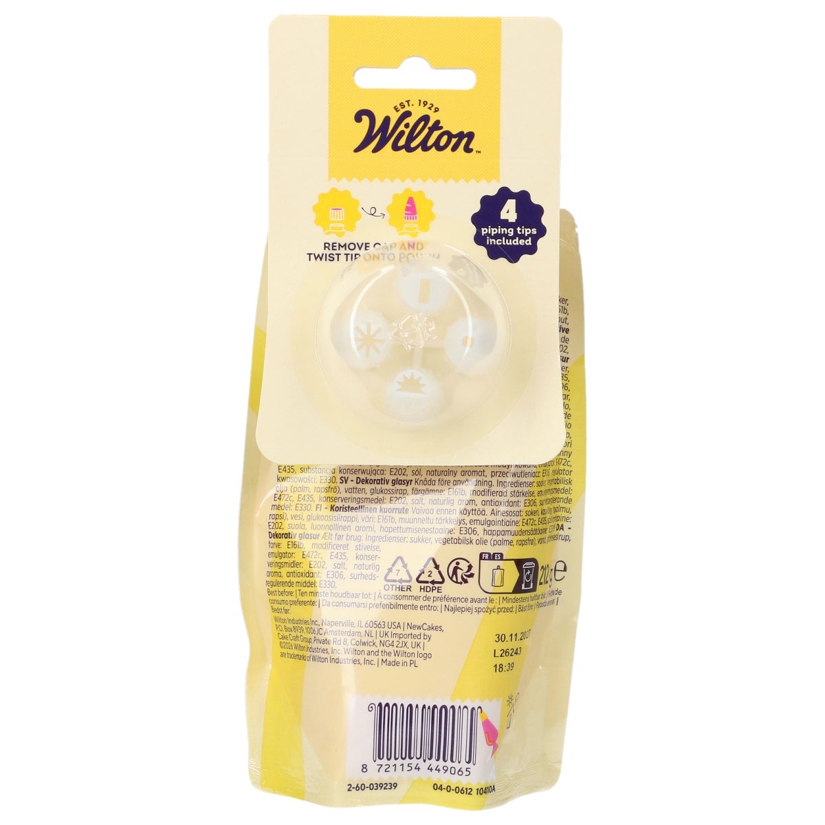 Wilton Decorator Icing Geel 212g