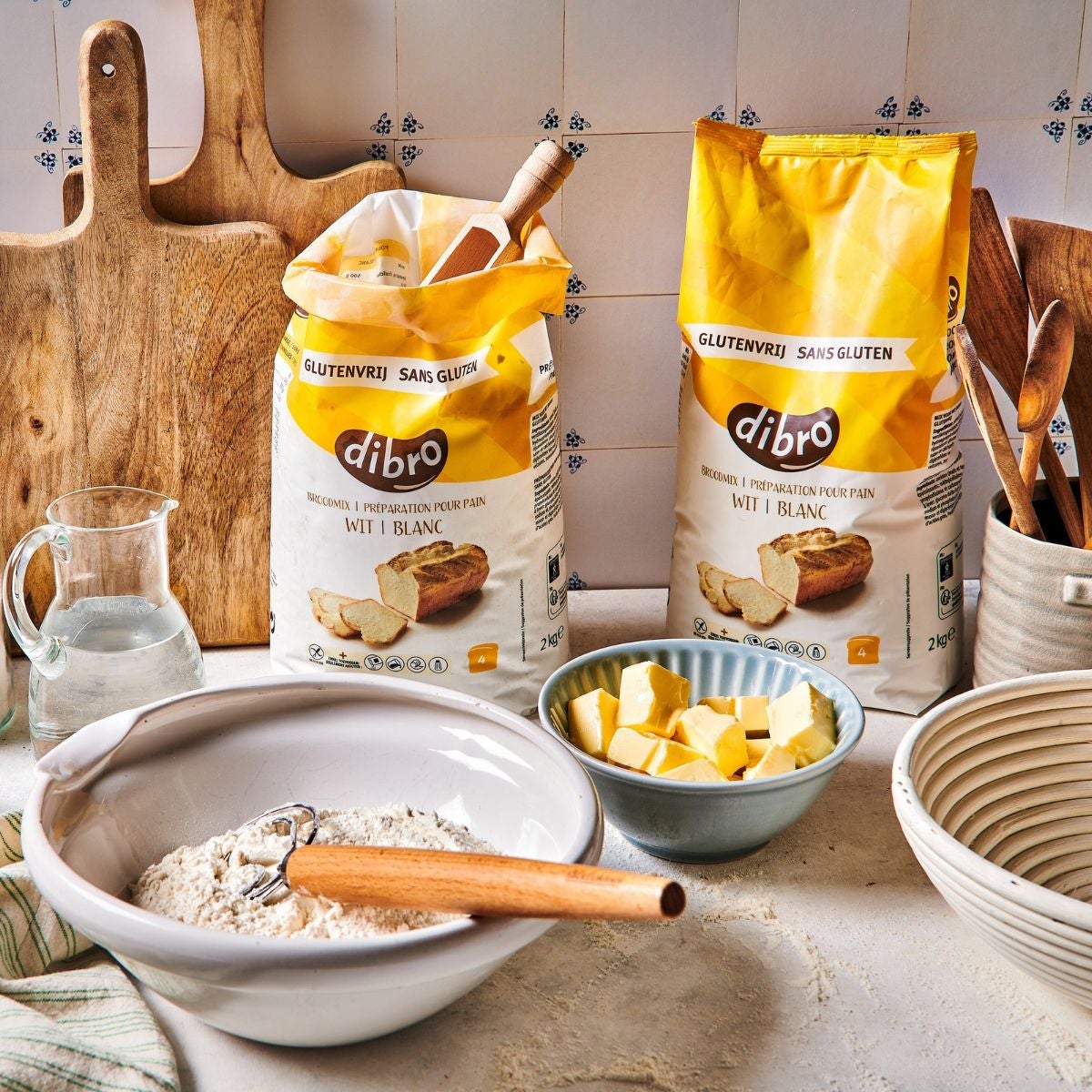 Dibro Gluten Vrij Wit Brood en Gebak Mix 1kg