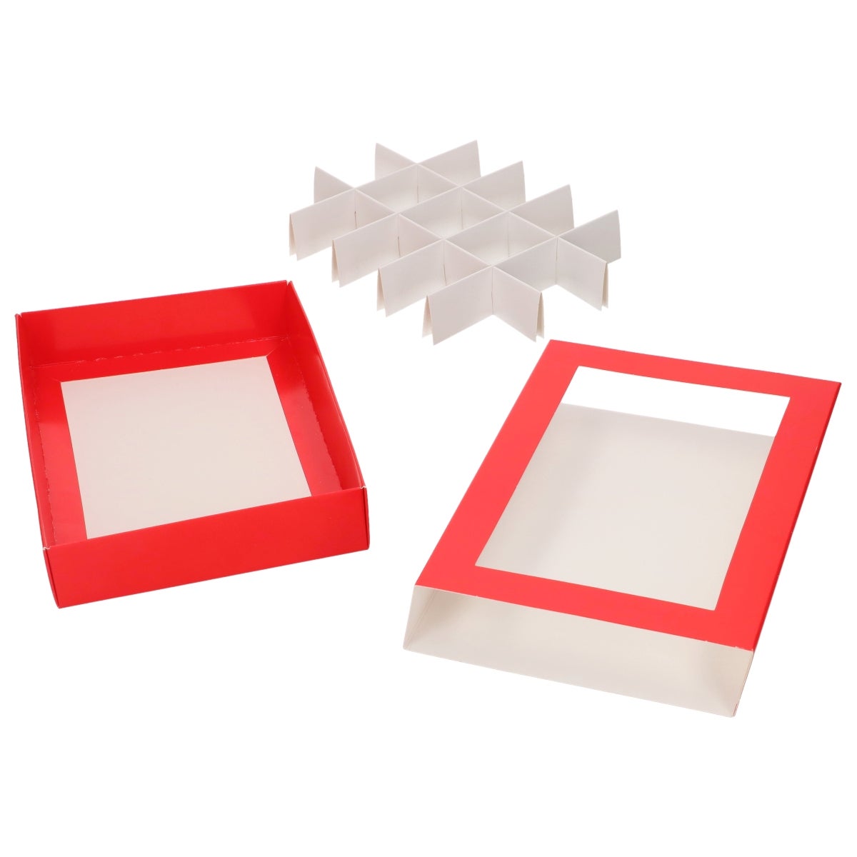 FunCakes Chocoladeletterdoos Rood/Wit 20x14x3,5cm pk/10