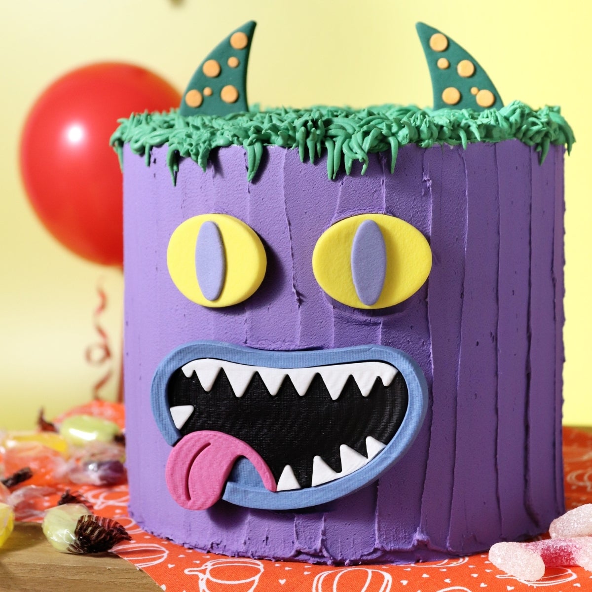 PME Halloween Taart Suikerdecoraties Monster Gezicht set/5