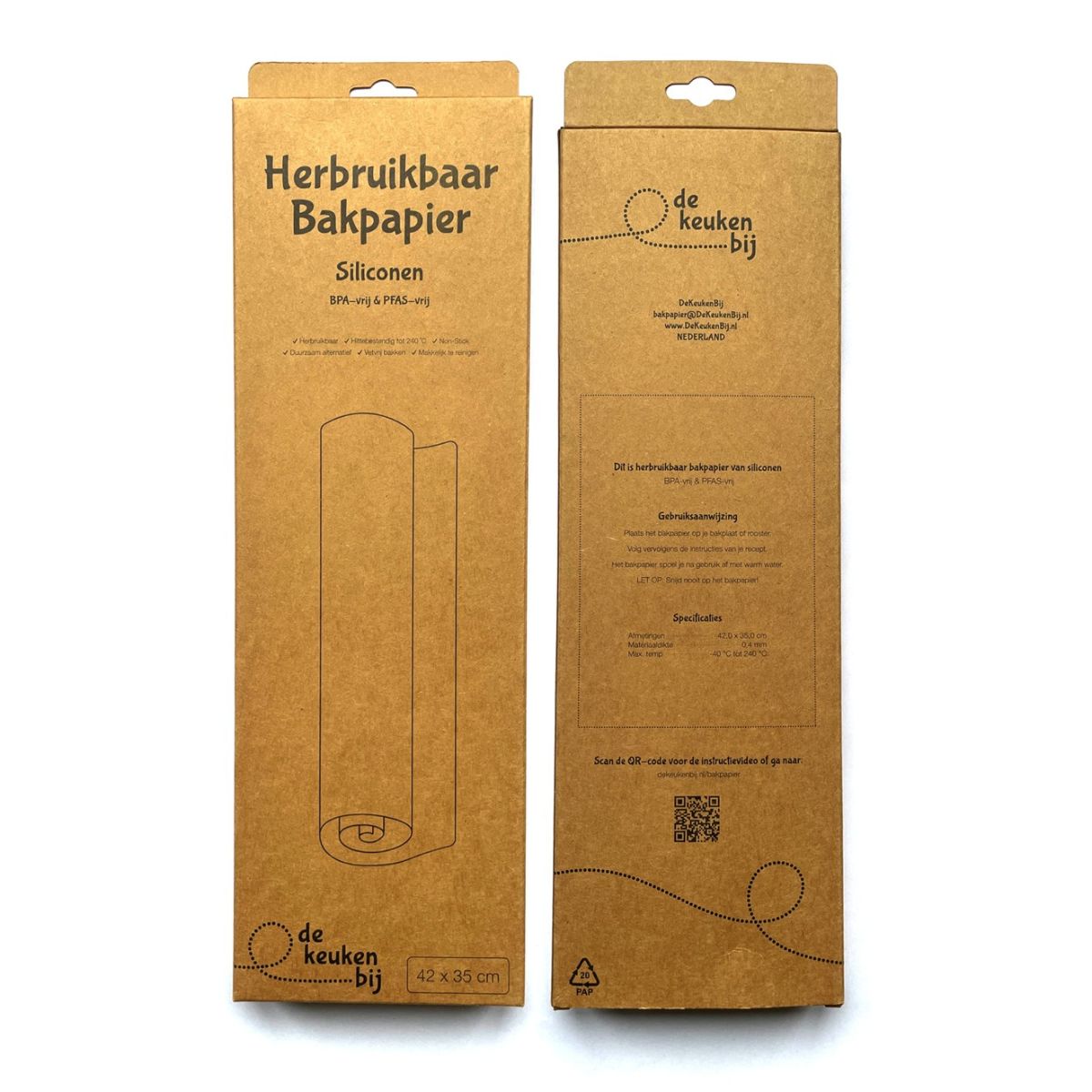 De KeukenBij Siliconen Herbruikbaar Bakpapier Bakmat 42x35cm
