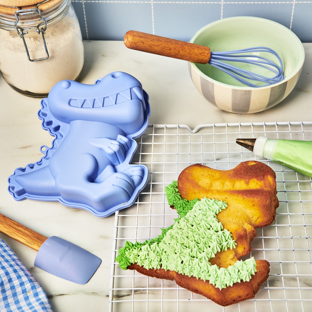 Wilton Baking Kit Silicone Mal Dino Set/3