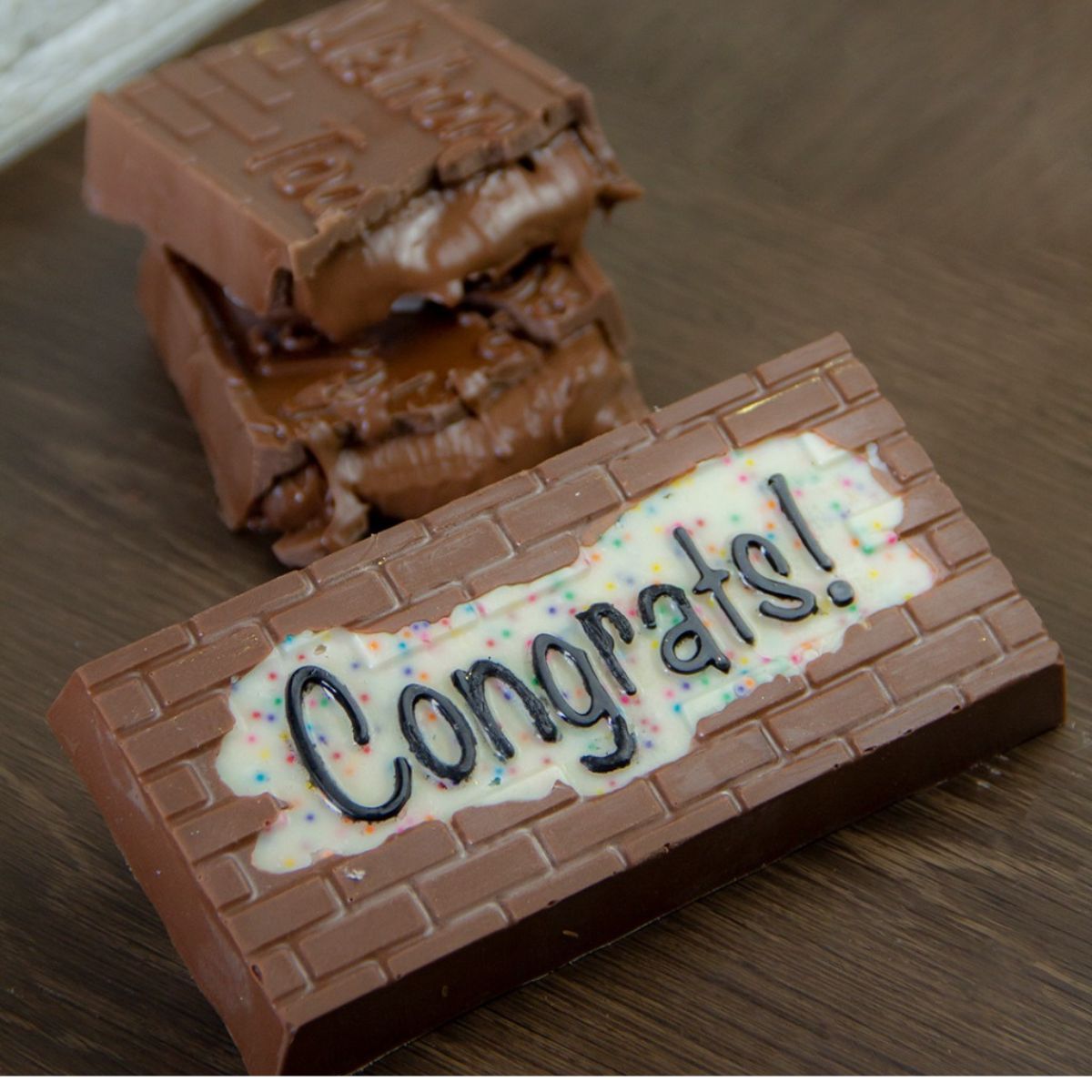 BWB Chocoladevorm 3-delig - Congrats Chocoladereep