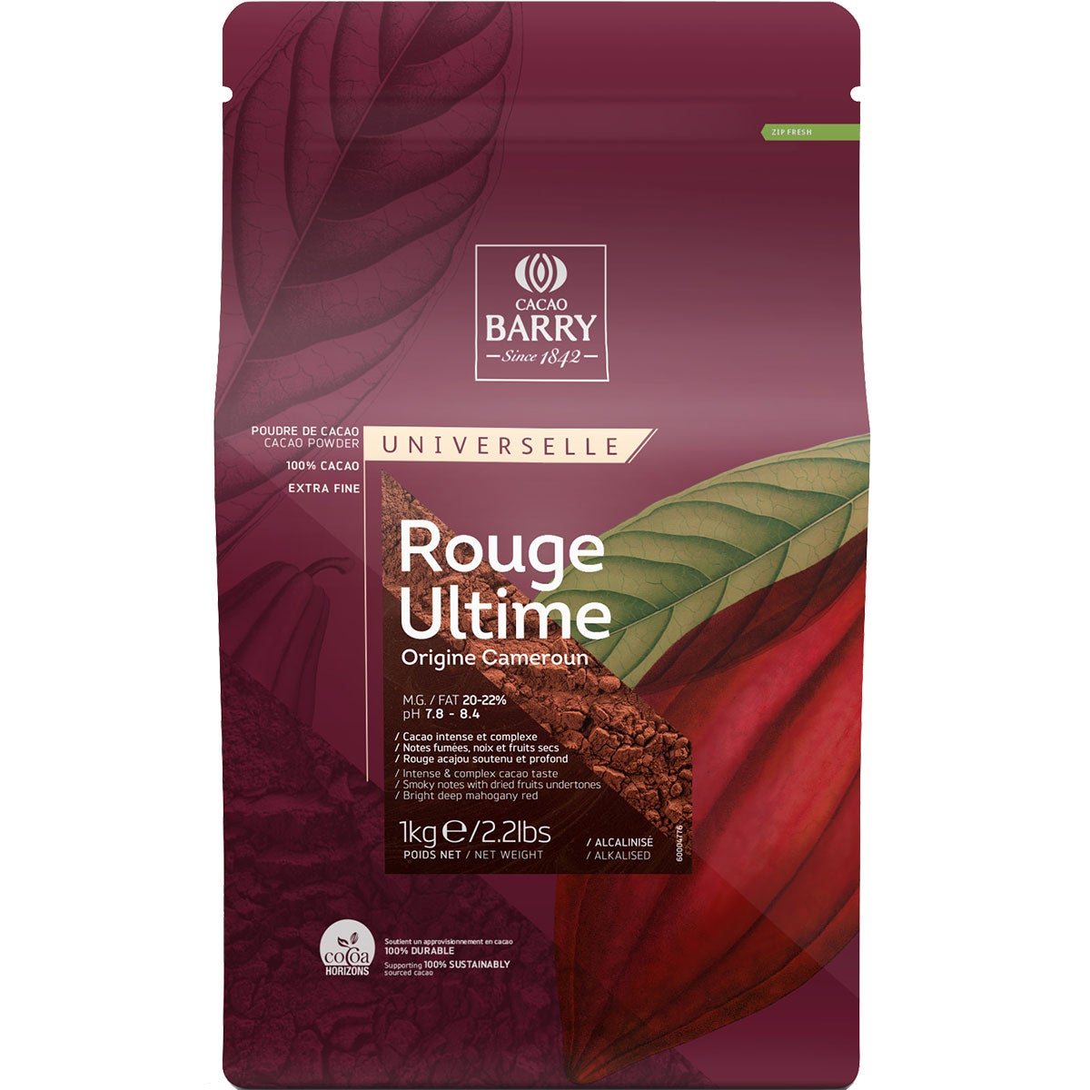 Cacao Barry Rouge Ultime Cacaopoeder 1kg