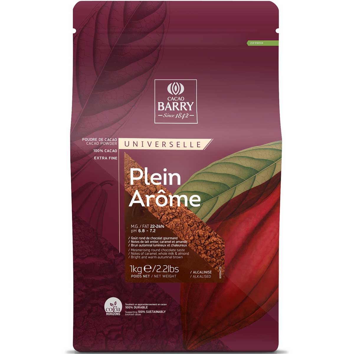 Cacao Barry Plein Arôme Cacaopoeder (100%) 1kg