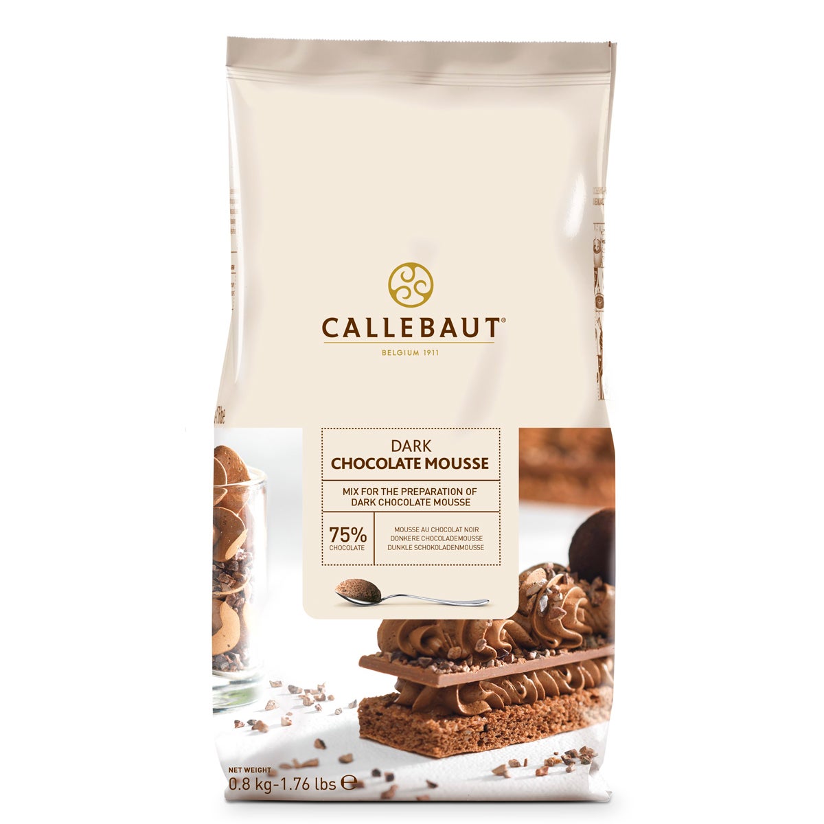 Callebaut Chocolade Mousse -Puur- 800g