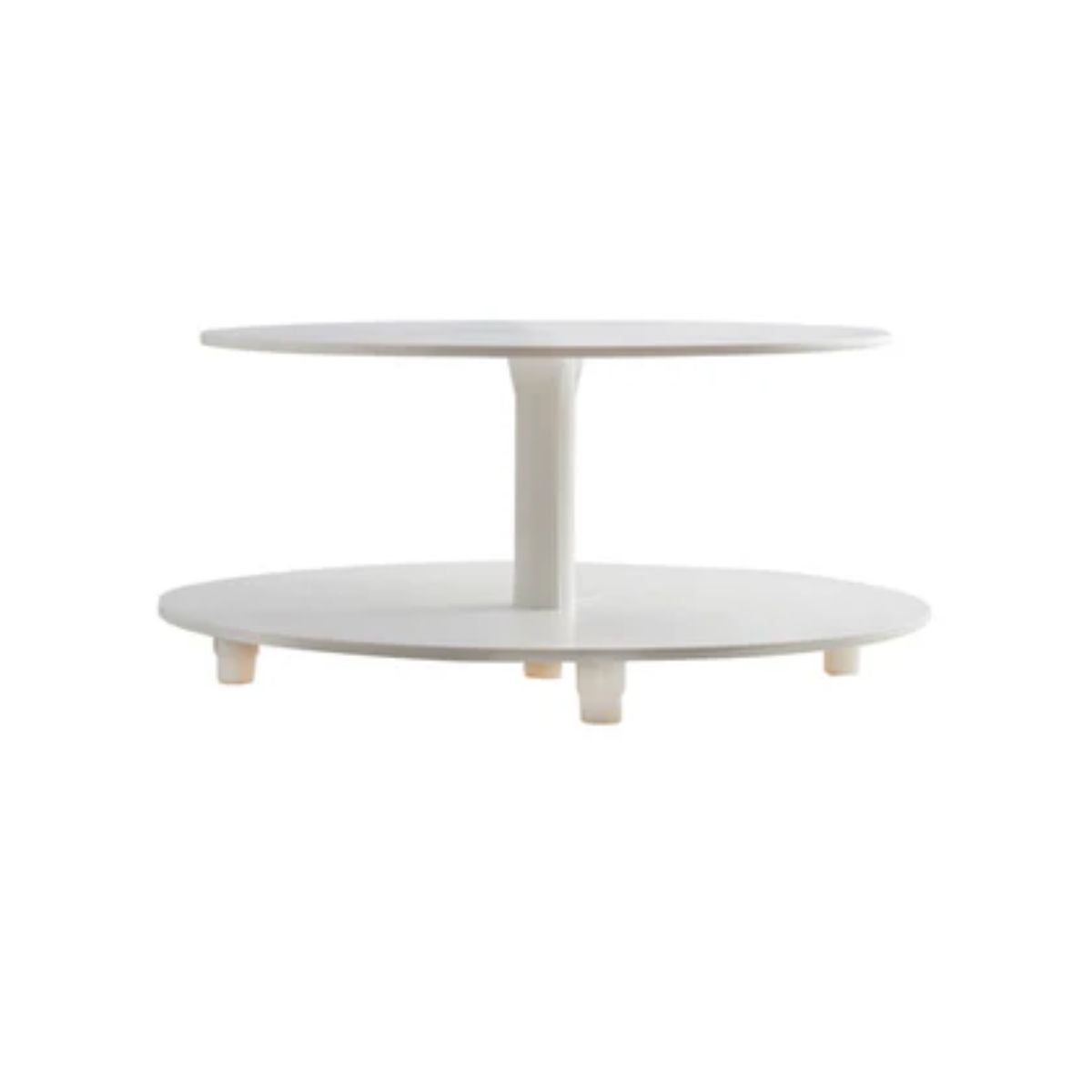 Taartstandaard Gelaagd Wit Plastic - 2 lagen