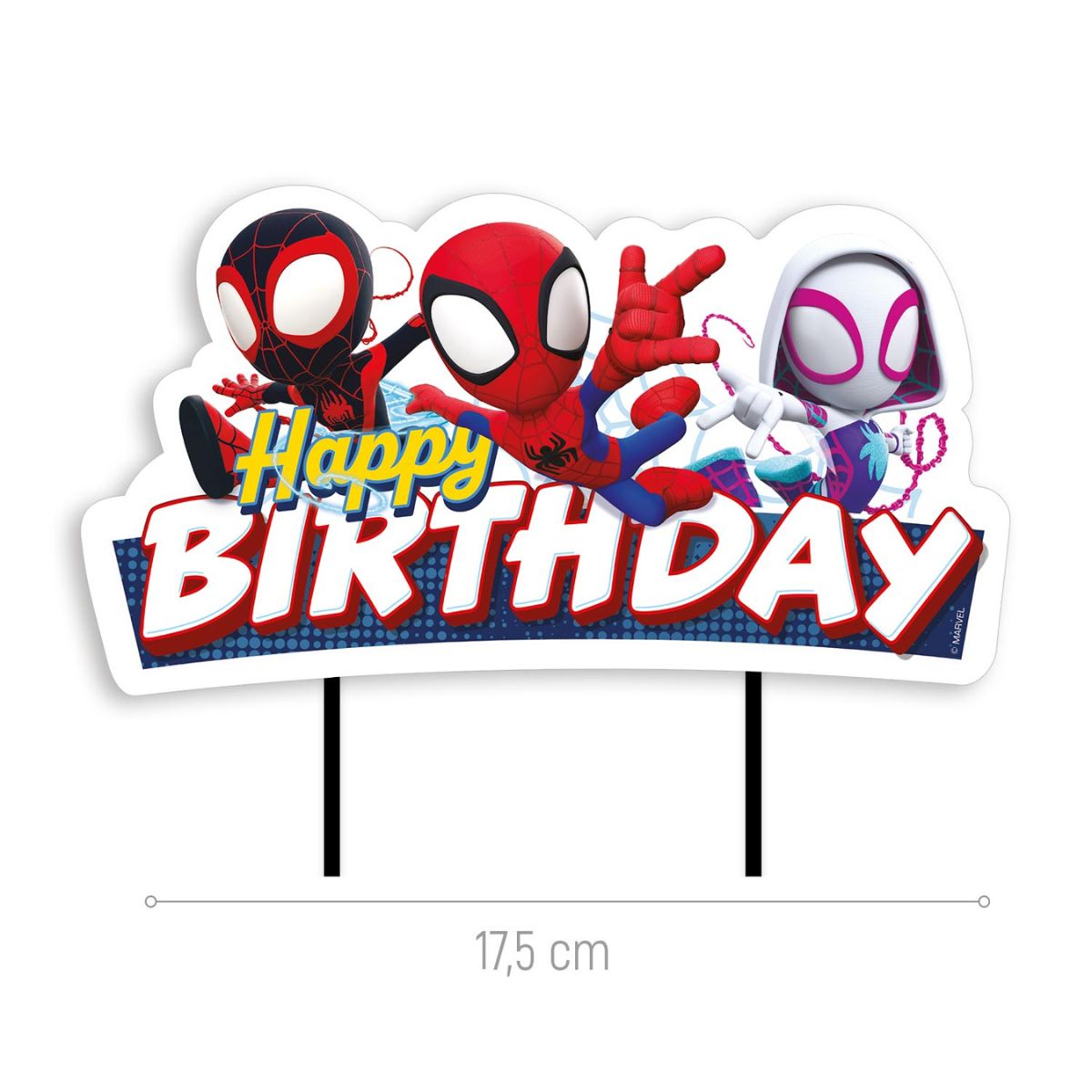 Dekora Spidey Hero Happy Birthday Cake Topper 17 cm