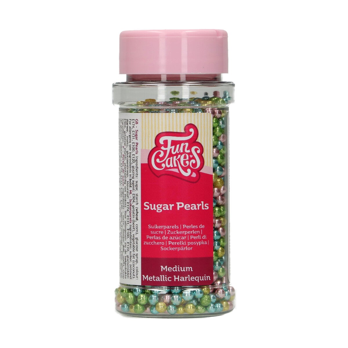 FunCakes Suikerparels Medium Metallic Harlequin 80 g