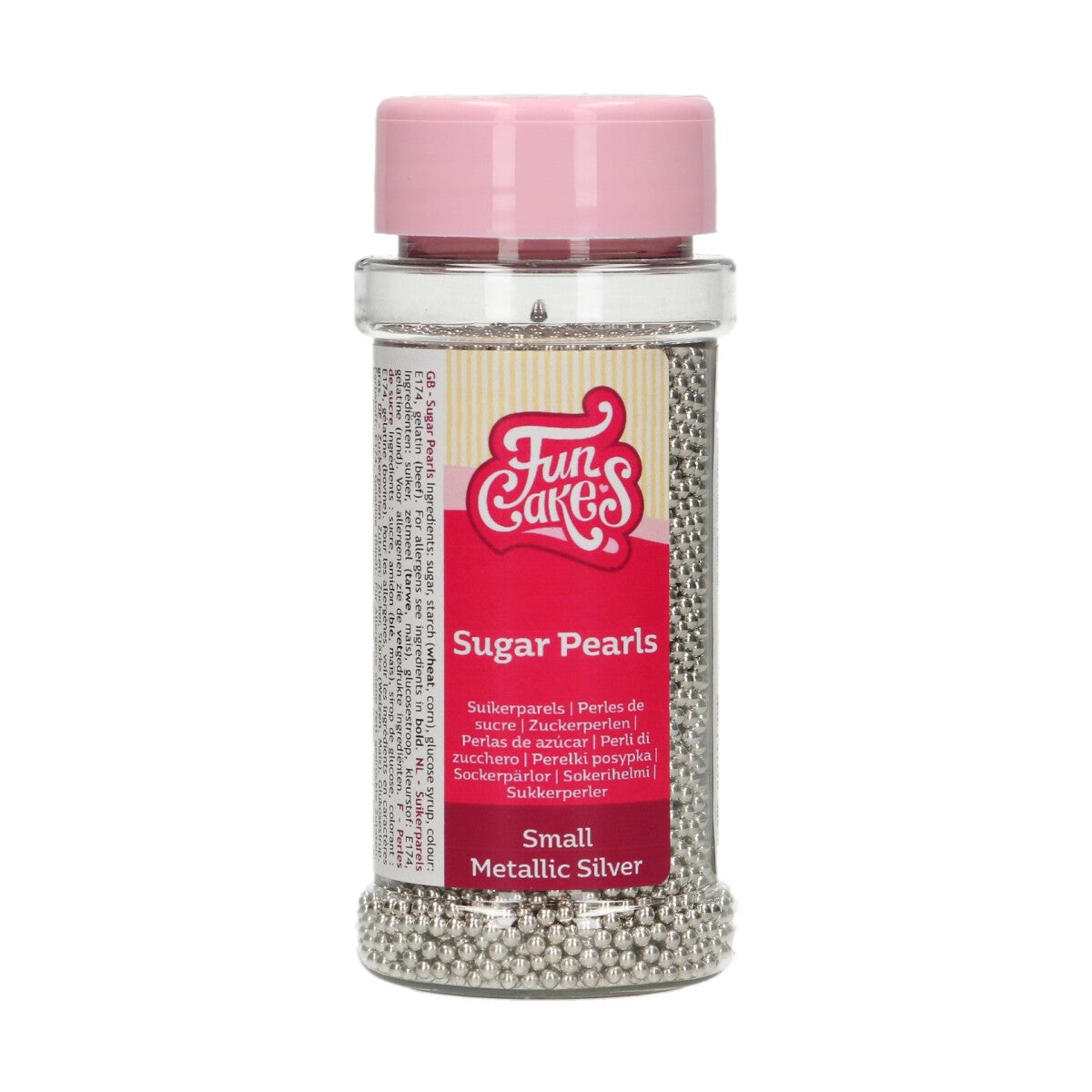 FunCakes Suikerparels Small Metallic Zilver 80 g