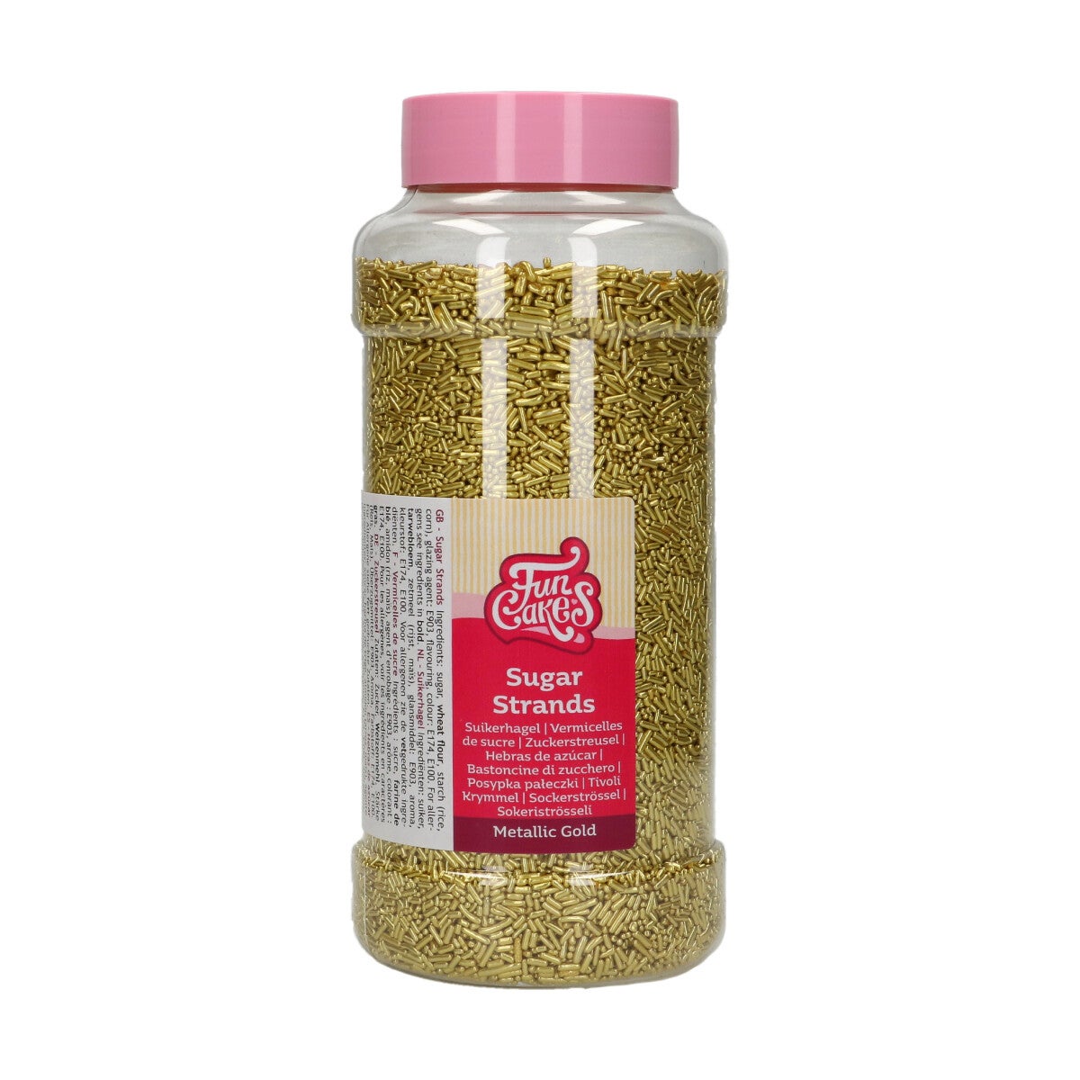FunCakes Sugar Strands Metallic Goud 800 g