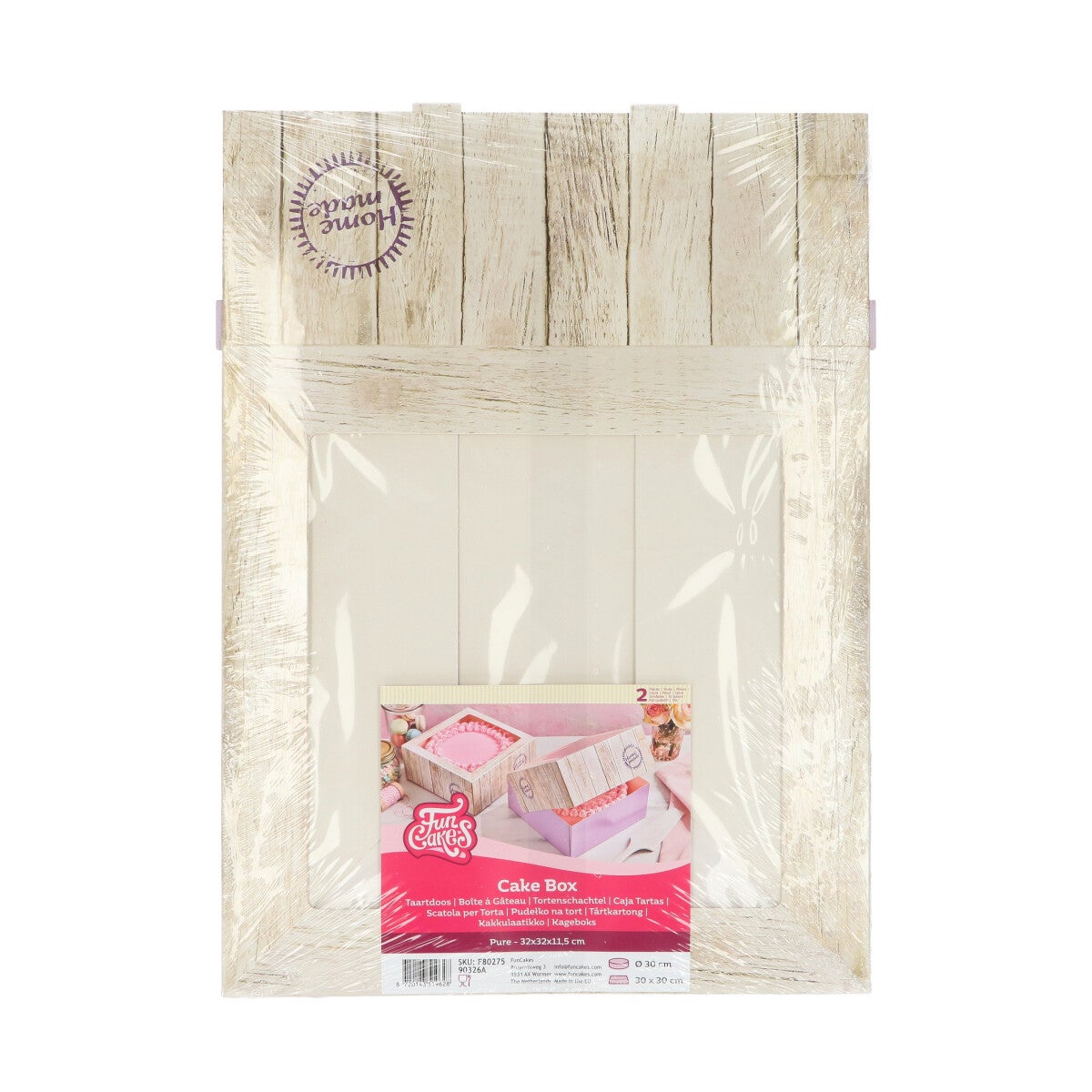 FunCakes Taartdoos Pure 32x32x11,5 cm pk/2