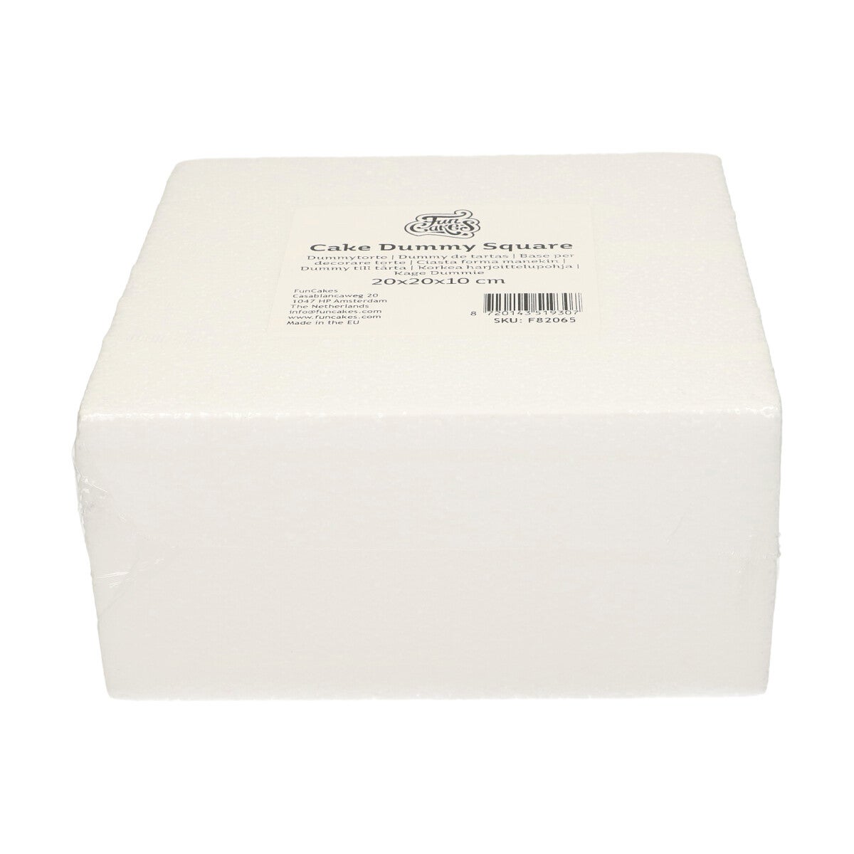 FunCakes Taart Dummy Vierkant 20x20x10 cm