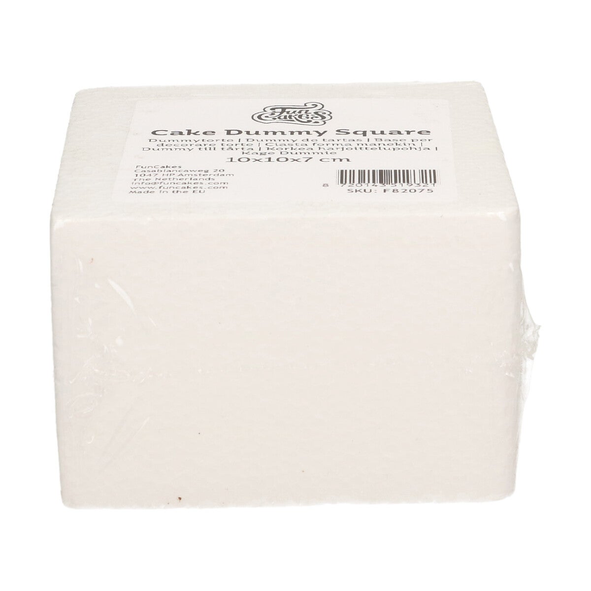 FunCakes Taart Dummy Vierkant 10x10x7 cm