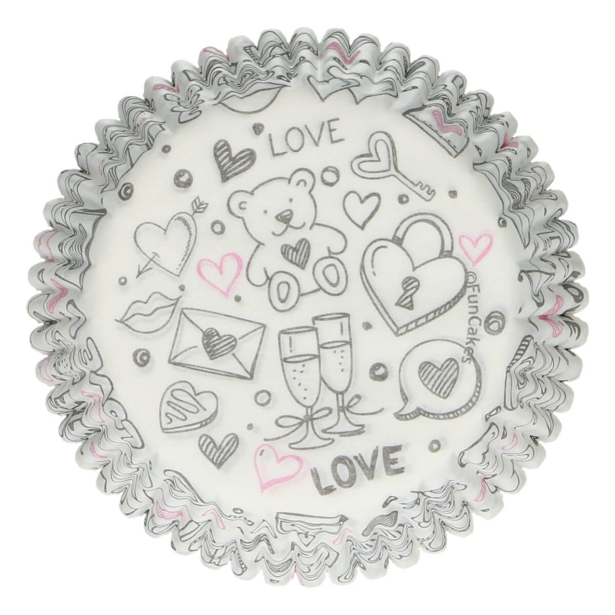 FunCakes Baking Cups Love Doodle pk/48