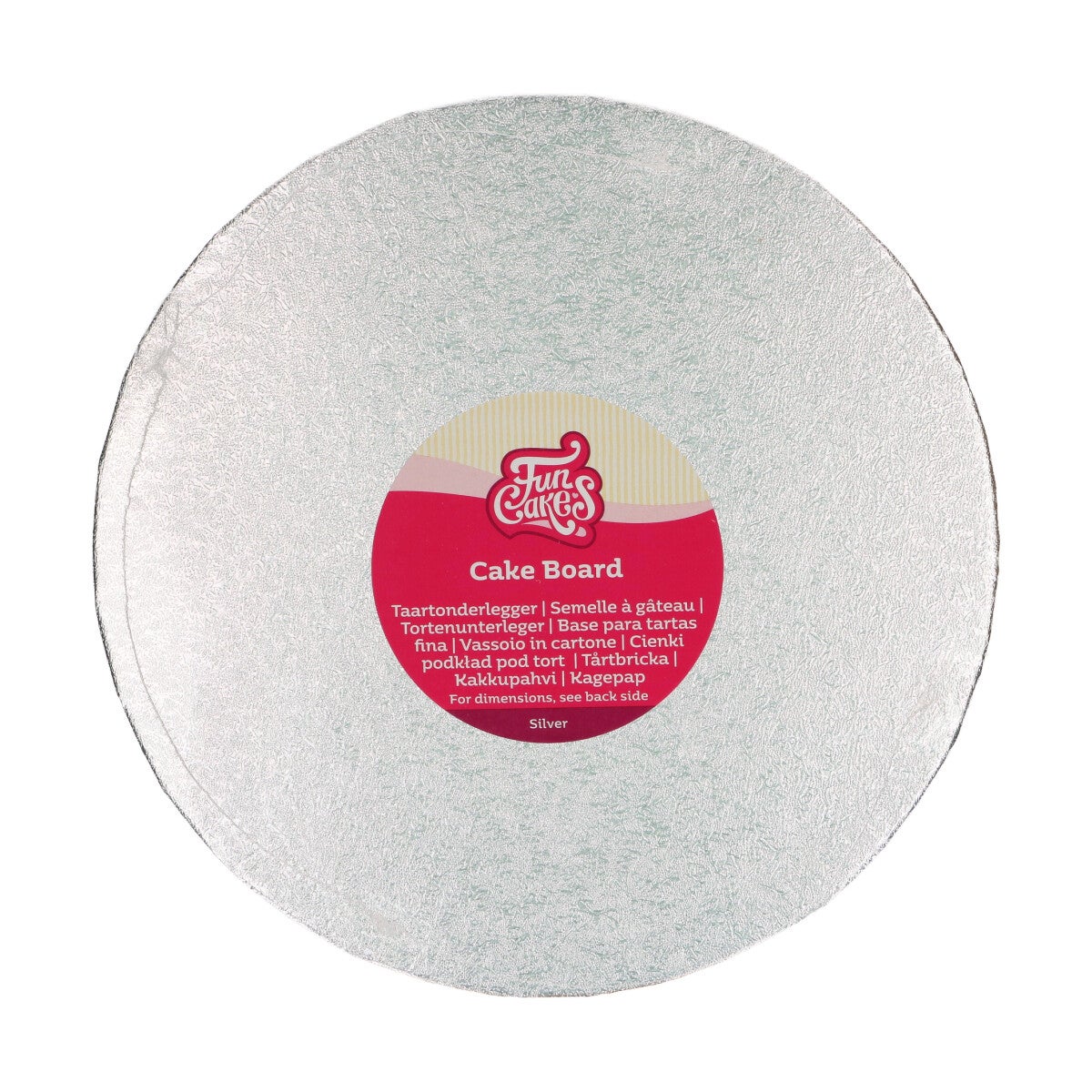 FunCakes Cake Board Rond Ø25 cm - Zilver