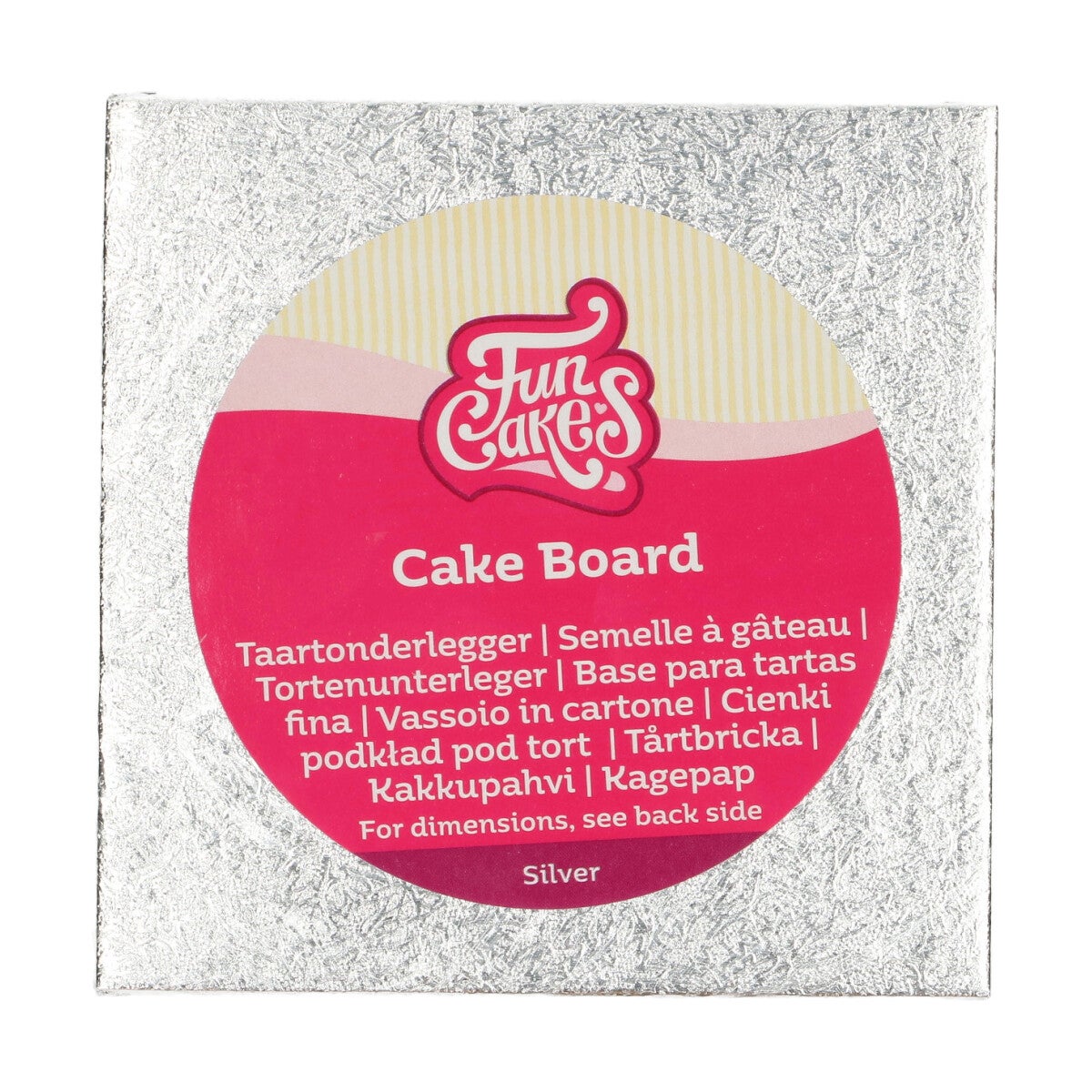 FunCakes Cake Board Vierkant 12,5 cm - Zilver