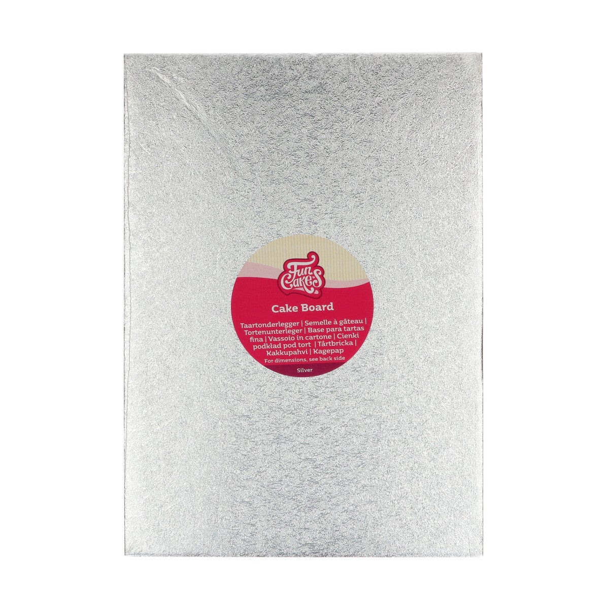 FunCakes Cake Board Rechthoek 35 x 25 cm - Zilver