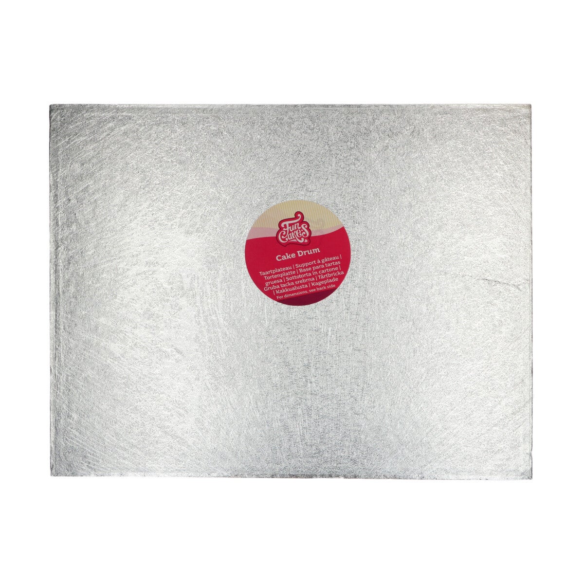 FunCakes Cake Drum Rechthoek 45,5 x 35,5 cm - Zilver