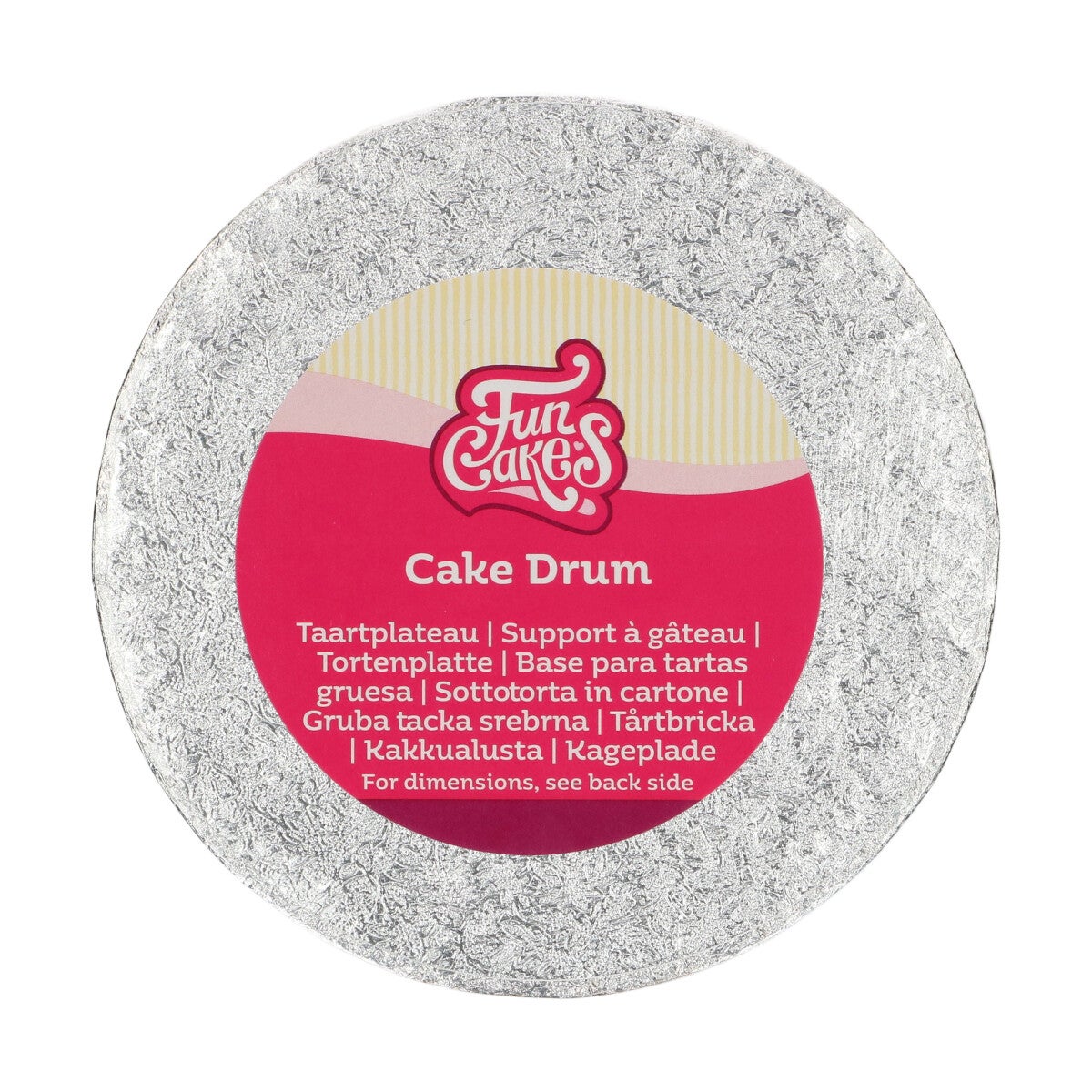FunCakes Cake Drum Rond Ø15 cm - Zilver